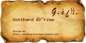 Gotthard Örzse névjegykártya